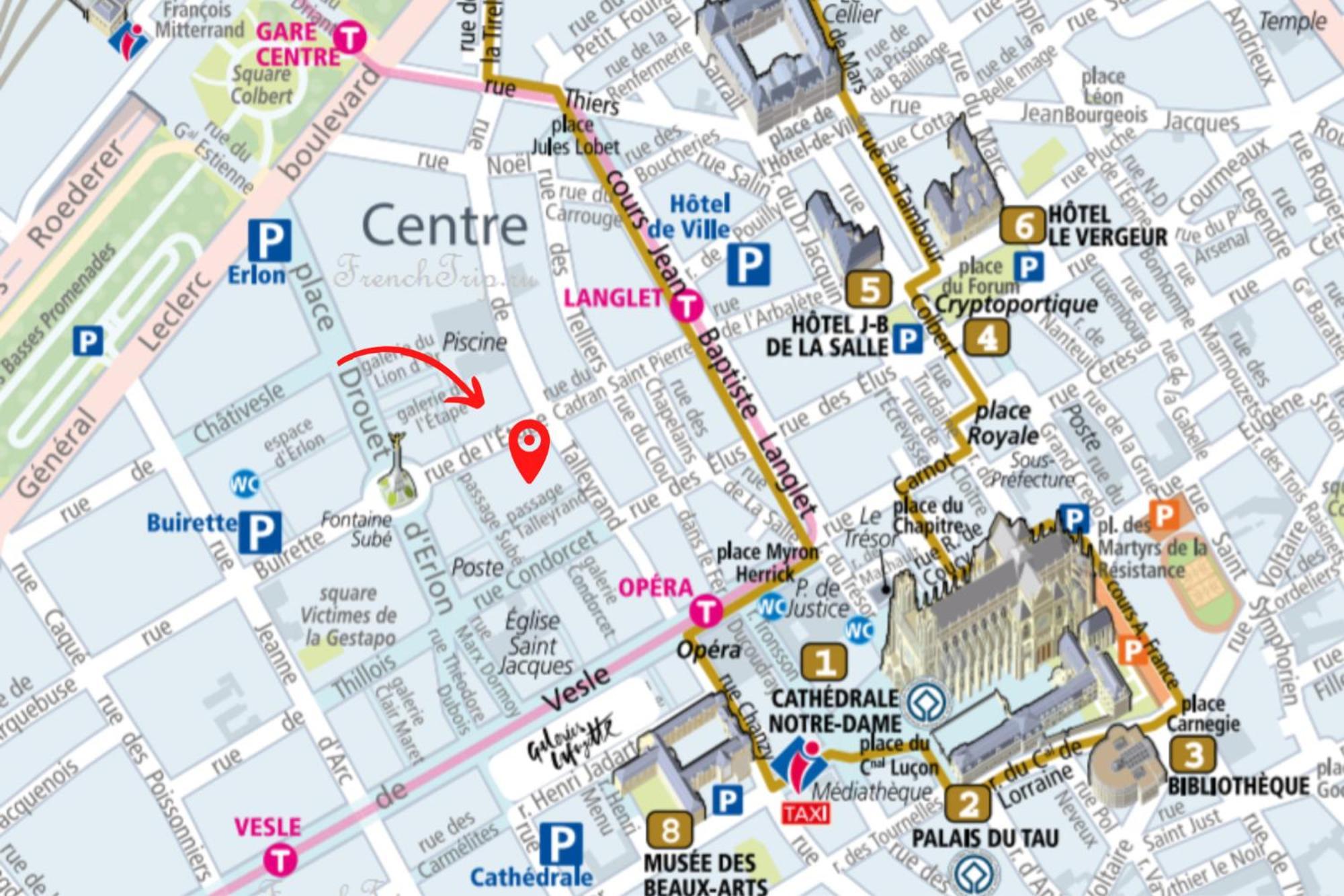 Passage Secret - Ideal Pro, Couples, Familles & Amis - Le Calme En Hypercentre - Wifi Haut Debit - Netflix - Machine A Laver - Gare, Cathedrale, Commerces, Restaurants & Transports En Commun A Moins De 10 Minutes A Pied Reims Buitenkant foto