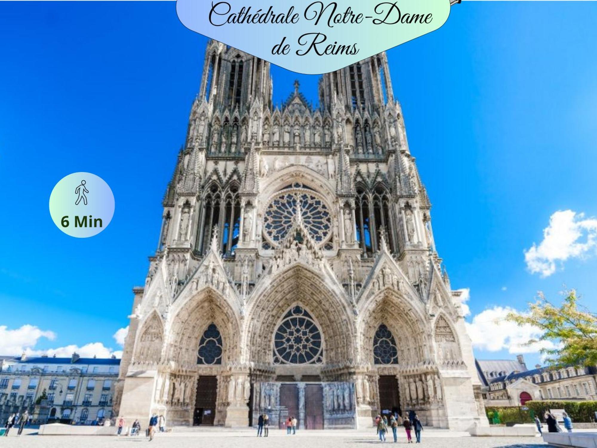 Passage Secret - Ideal Pro, Couples, Familles & Amis - Le Calme En Hypercentre - Wifi Haut Debit - Netflix - Machine A Laver - Gare, Cathedrale, Commerces, Restaurants & Transports En Commun A Moins De 10 Minutes A Pied Reims Buitenkant foto