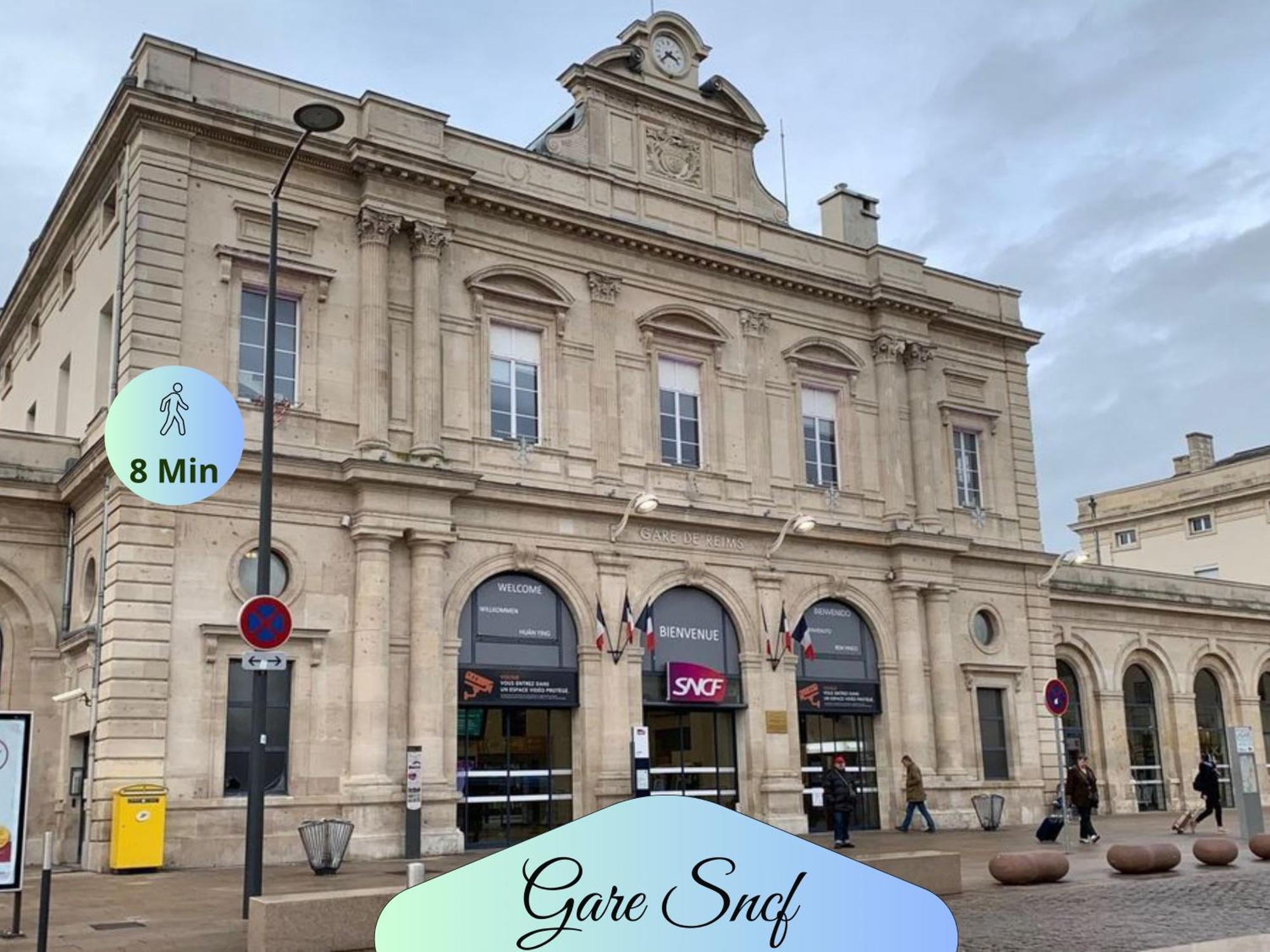 Passage Secret - Ideal Pro, Couples, Familles & Amis - Le Calme En Hypercentre - Wifi Haut Debit - Netflix - Machine A Laver - Gare, Cathedrale, Commerces, Restaurants & Transports En Commun A Moins De 10 Minutes A Pied Reims Buitenkant foto